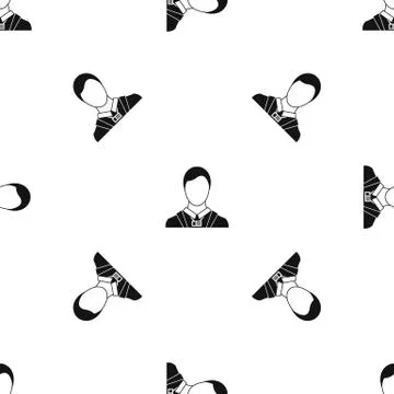 Businessman with identity name card pattern seamless black Illustrazione stock