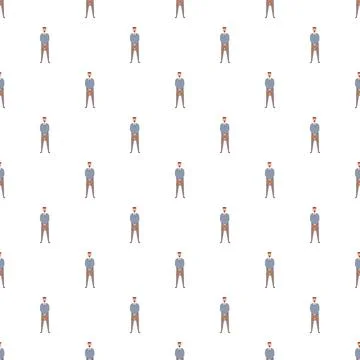 Businessman illustration pattern with repeating figures Illustrazione stock