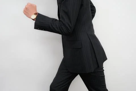 Businessman of the image to run Stock Photos