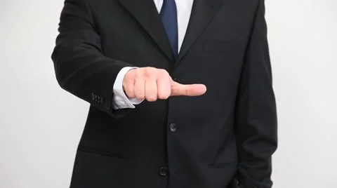 Businessman indicating sideways Stock Footage 61323555