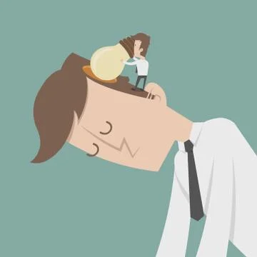 Businessman insert idea , eps10 vector format Stock Illustration