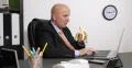 Businessman Inside Office Room Eat Fruit Answer Landline Call Work Resting Time 4k or 4k+ Resolution