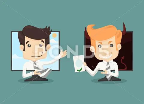 Businessman internet working concept, wireless communication Stock Illustration