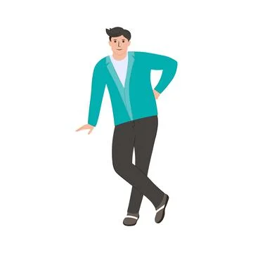 Businessman isolated on a white background. Vector flat illustration. Stock Illustration