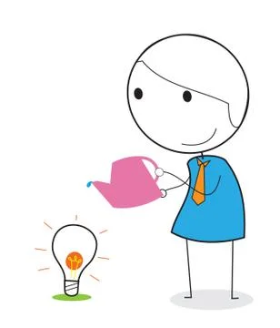 Businessman keeping idea Stock Illustration
