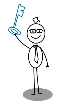 Businessman Key Stock Illustration