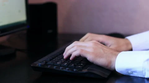 Businessman Keyboard Typing Stock Footage 41355738