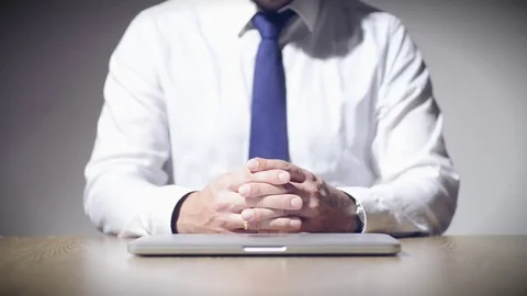 Businessman with laptop Stock Footage 80558161