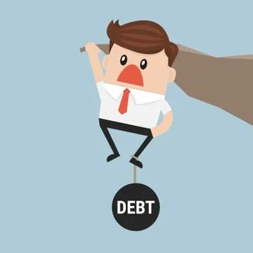 Businessman with a liability risk. Stock Illustration