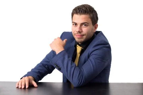 Businessman looking into camera Foto stock