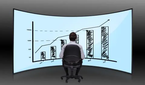 Businessman looking at chart Stock Photos