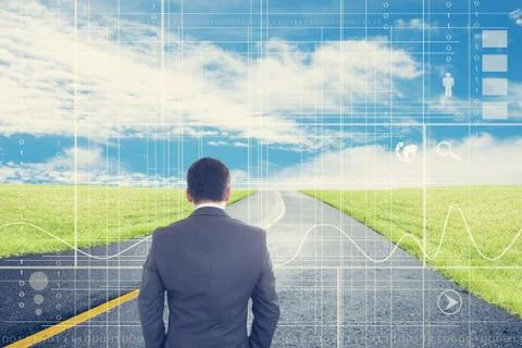 Businessman Looking Forward Stock Illustration