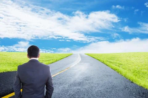 Businessman Looking Forward Illustrazione stock