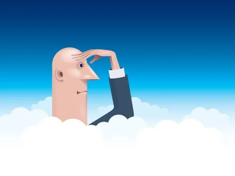 Businessman looking forward Stock-Illustration