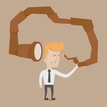 Businessman looking future , eps10 vector format Stock Illustration