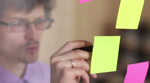 Businessman looking at his notes Stock Footage 64161311