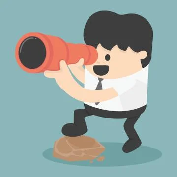 Businessman looking Stock Illustration