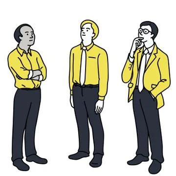 Businessman looking up Stock Illustration