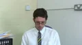 Businessman looking at mobile phone HD Footage
