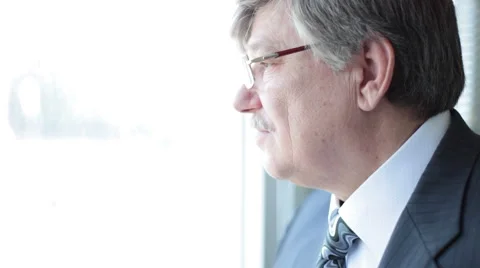 Businessman looking out the window Stock Footage 67514150