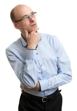 Businessman looking up Stock Photos
