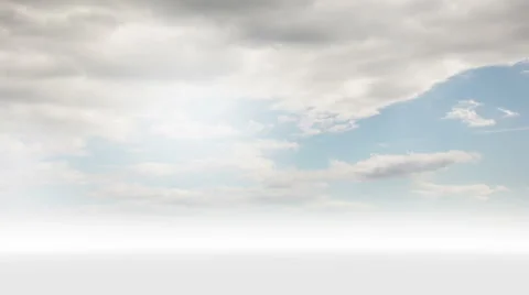 Businessman looking at steps with a floating word in the cloudy sky Stock Footage 49125044