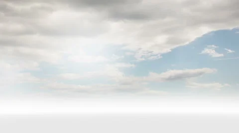 Businessman looking at steps with a floating word in the cloudy sky Stock Footage 49125103