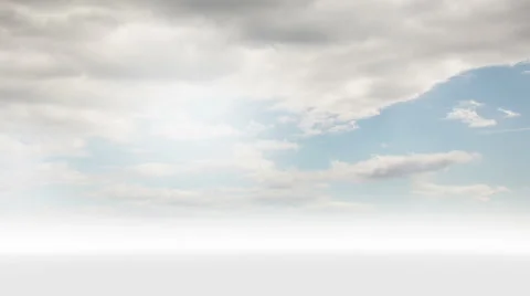 Businessman looking at steps with a floating word in the cloudy sky Stock Footage 49125136