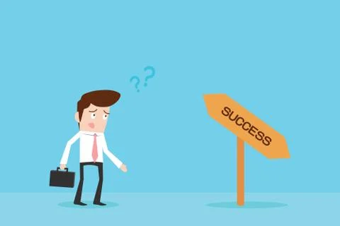Businessman lost Stock Illustration