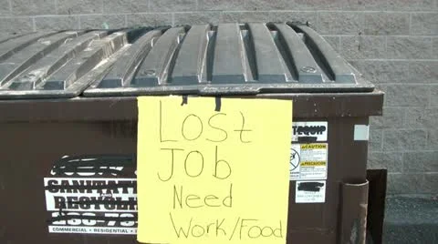 Businessman Lost Job - Needs Work &amp; Food Video stock 12573718