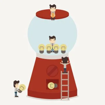 Businessman make idea Stock Illustration