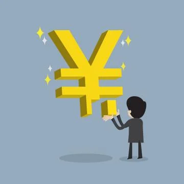 Businessman make strong business or get  return on investment with japan yen Stock Illustration
