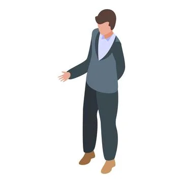 Businessman making a gesture while giving explanations Stock Illustration