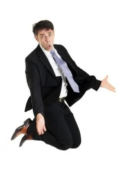 Businessman making an imploring gesture Foto stock