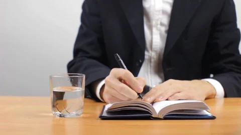 Businessman Making Notes Stock Footage 81860760