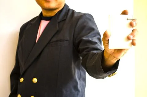 Businessman making notes on the paper Stock Photos