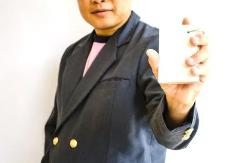 Businessman making notes on the paper Stock Photos