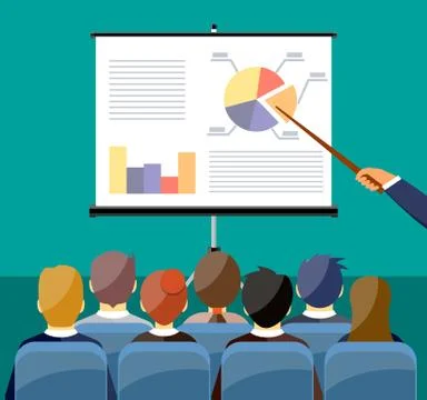 Businessman making presentation Stock Illustration