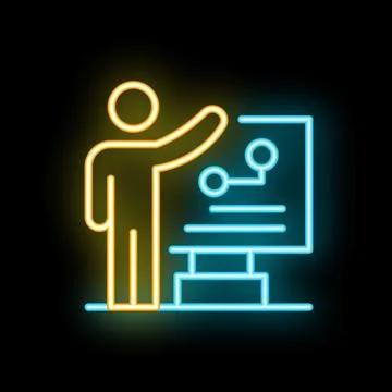 Businessman making presentation pointing at flip chart with growth chart ne.. 스톡 일러스트