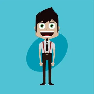 Businessman manager at work cartoon vector art Stock Illustration