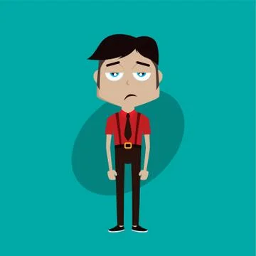 Businessman manager at work cartoon vector art Stock-Illustration