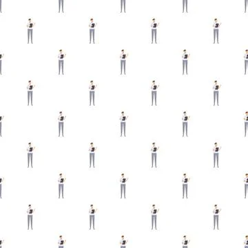 Businessman manager worker pattern on white background Ilustración de archivo
