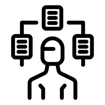 Businessman managing big data flow with artificial intelligence Stock Illustration