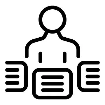 Businessman managing big data flow with data servers icon Stock Illustration