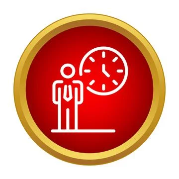 Businessman managing time with clock icon 스톡 일러스트