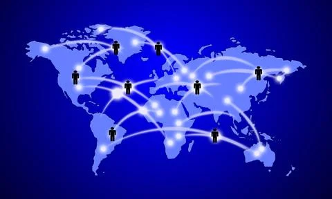 Businessman map Stock Illustration