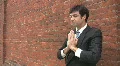 Businessman meditates. HD Footage