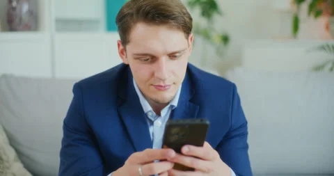 Businessman Messages a Client Stock Footage 276335775