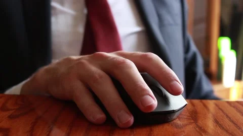 Businessman with mouse Stock Footage 62019896