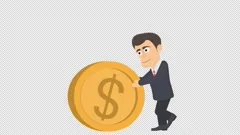 Rich man. Animation of a businessman wit... | Stock Video | Pond5